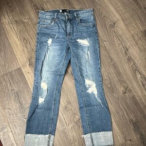 Kut from the Kloth cuffed distressed jeans